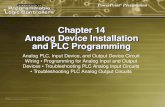 PowerPoint ® Presentation Chapter 14 Analog Device Installation and PLC Programming Analog PLC, Input Device, and Output Device Circuit Wiring Programming.