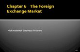 Multinational Business Finance 6-1. Foreign exchange means the money of a foreign country; that is, foreign currency, bank balances, banknotes, checks.