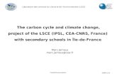 Laboratoire des sciences du climat et de lenvironnement (LSCE) 2006/11/13 CarboSchools session The carbon cycle and climate change, project of the LSCE.
