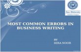 Most common errors in english, pakistan