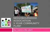 SPENCE NEIGHBOURHOOD ASSOCIATION 5 YEAR COMMUNITY PLAN! Our community plan!