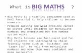 What is Big Maths is a teaching programme used at Deal Parochial to help children to become numerate. Problem solving and word problems cannot be solved.