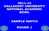 20 2011-12 GALLAUDET UNIVERSITY NATIONAL ACADEMIC BOWL SAMPLE MATCH ROUND 1 1.