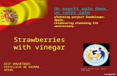 Strawberries with vinegar CEIP ARGANTONIO CASTILLEJA DE GUZMÁN, SPAIN. Un esprit sain dans un corps sain eTwinning project Guadeloupe-Spain. Celebrating.