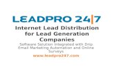 Internet Lead Distribution for Lead Generation Companies Software Solution Integrated with Drip Email Marketing Automation and Online Surveys .