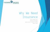 Why We Need Insurance Philip Holdway-Davis Underwriting Manager Federal Pacific Insurance Limited Tonga & Samoa.