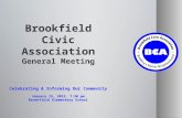 Celebrating & Informing Our Community January 19, 2012, 7:30 pm Brookfield Elementary School.