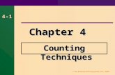 © The McGraw-Hill Companies, Inc., 2000 4-1 Chapter 4 Counting Techniques.