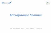 Microfinance Seminar 24 th September 2013, Addis Ababa, Ethiopia.