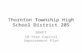 Thornton Township High School District 205 DRAFT 10-Year Capital Improvement Plan.