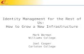 Identity Management for the Rest of Us: How to Grow a New Infrastructure Mark Berman Williams College Joel Cooper Carleton College.