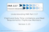 FAR 117 A Generic Interpretation Understanding FAR Part 117 Flight and Duty Time Limitations and Rest Requirements: Flightcrew Members. Version 1.15 Copyright.