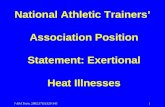 J Athl Train. 2002;37(3):329-3431 National Athletic Trainers Association Position Statement: Exertional Heat Illnesses.