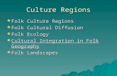 Culture Regions Folk Culture Regions Folk Culture Regions Folk Cultural Diffusion Folk Cultural Diffusion Folk Ecology Folk Ecology Cultural Integration.