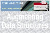 CSE 4101/5101 Prof. Andy Mirzaian. TOPICS Augmentation Order Statistics Dictionary Interval Tree Overlapping Windows 2.