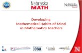 Developing Mathematical Habits of Mind in Mathematics Teachers.