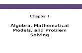 Chapter 1 Algebra, Mathematical Models, and Problem Solving.