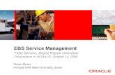 EBS Service Management Steven Moses Principal CRM Sales Consultant, Oracle Field Service, Depot Repair Overview Presentation to NOOAUG, October 14, 2008.