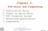Eeng 360 1 Chapter 3: PCM Noise and Companding Quantization Noise Signal to Noise Ratio PCM Telephone System Nonuniform Quantization Companding Huseyin.