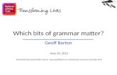 Which bits of grammar matter? Geoff Barton June 26, 2012 Download this presentation free at  (number 103)
