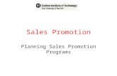 Sales Promotion Planning Sales Promotion Programs.