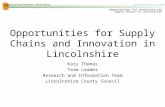 Lincolnshire Research Observatory  Opportunities for Innovation and Supply Chains in Lincolnshire Opportunities for Supply Chains.