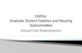 Orchard Park Redevelopment. The Chancellors Professional & Graduate Student Advisory board (CGPSA) Market Survey: Danter Report LLC Highlights The Challenge.