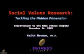 ENVIRONICS R E S E A R C H G R O U P Social Values Research : Tackling the Hidden Dimension Presentation to the MRIA Ottawa Chapter November 24, 2005 Keith.