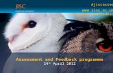 #jiscassess  Assessment and Feedback programme 24 th April 2012.