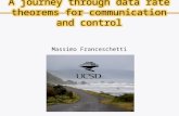A journey through data rate theorems for communication and control Massimo Franceschetti.
