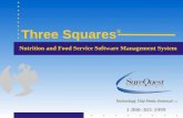 Nutrition and Food Service Software Management System Three Squares ® TM 1-800-383-1999.