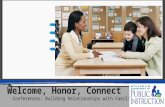 Welcome, Honor, Connect Conferences: Building Relationships with Families.