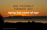 A GE -F RIENDLY T HUNDER B AY Age-Friendly Thunder Bay 20131.