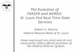 The Evolution of FRASER and AlFRED: St. Louis Fed Real Time Data Services Robert H. Rasche Federal Reserve Bank of St. Louis Views expressed are mine and.