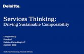 Services Thinking: Driving Sustainable Composability Doug Shoupp Principal Deloitte Consulting LLP April 30, 2008.