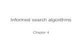 Informed search algorithms Chapter 4. Outline Best-first search Greedy best-first search A * search Heuristics Local search algorithms Hill-climbing search.