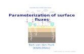 Land surface in climate models Parameterization of surface fluxes Bart van den Hurk (KNMI/IMAU)