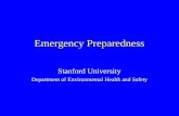 Emergency Preparedness Stanford University Department of Environmental Health and Safety.