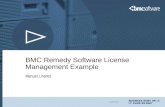 6/3/2014 BMC Remedy Software License Management Example Manuel Linares.