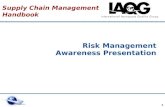 Risk Management Awareness Presentation Supply Chain Management Handbook 1.