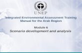 Module 6: Scenario development and analysis Integrated Environmental Assessment Training Manual for the Arab Region Module 6 Scenario development and analysis.