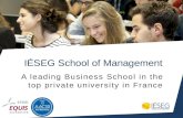 A leading Business School in the top private university in France IÉSEG School of Management.
