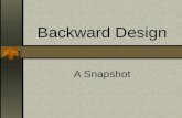 Backward Design A Snapshot. What Is It? Backward Design is a process of lesson planning created by Grant Wiggins and Jay McTighe and introduced in Understanding.