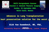 EACTS 16th Annual Meeting Monte Carlo Advances in Lung Transplantation The best preservation solution for the worst graft University Hospital Gasthuisberg,