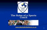 1  1 The Roles of a Sports Coach.