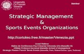 Strategic Management & Sports Events Organizations   Lionel Maltese.