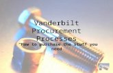 Vanderbilt Procurement Processes How to purchase the stuff you need.