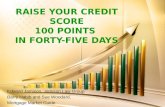 RAISE YOUR CREDIT SCORE 100 POINTS IN FORTY-FIVE DAYS Edward Jamison, Jamison Law Group Barry Habib and Sue Woodard, Mortgage Market Guide.