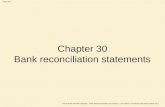 Frank Wood and Alan Sangster, Frank Woods Business Accounting 1, 12 th Edition, © Pearson Education Limited 2012 Slide 30.1 Chapter 30 Bank reconciliation.
