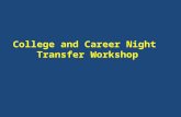College and Career Night Transfer Workshop. Admissions Requirements Major Selection Planning For College Success (CG 51) Campus Choice Transfer 60 UC/CSU.